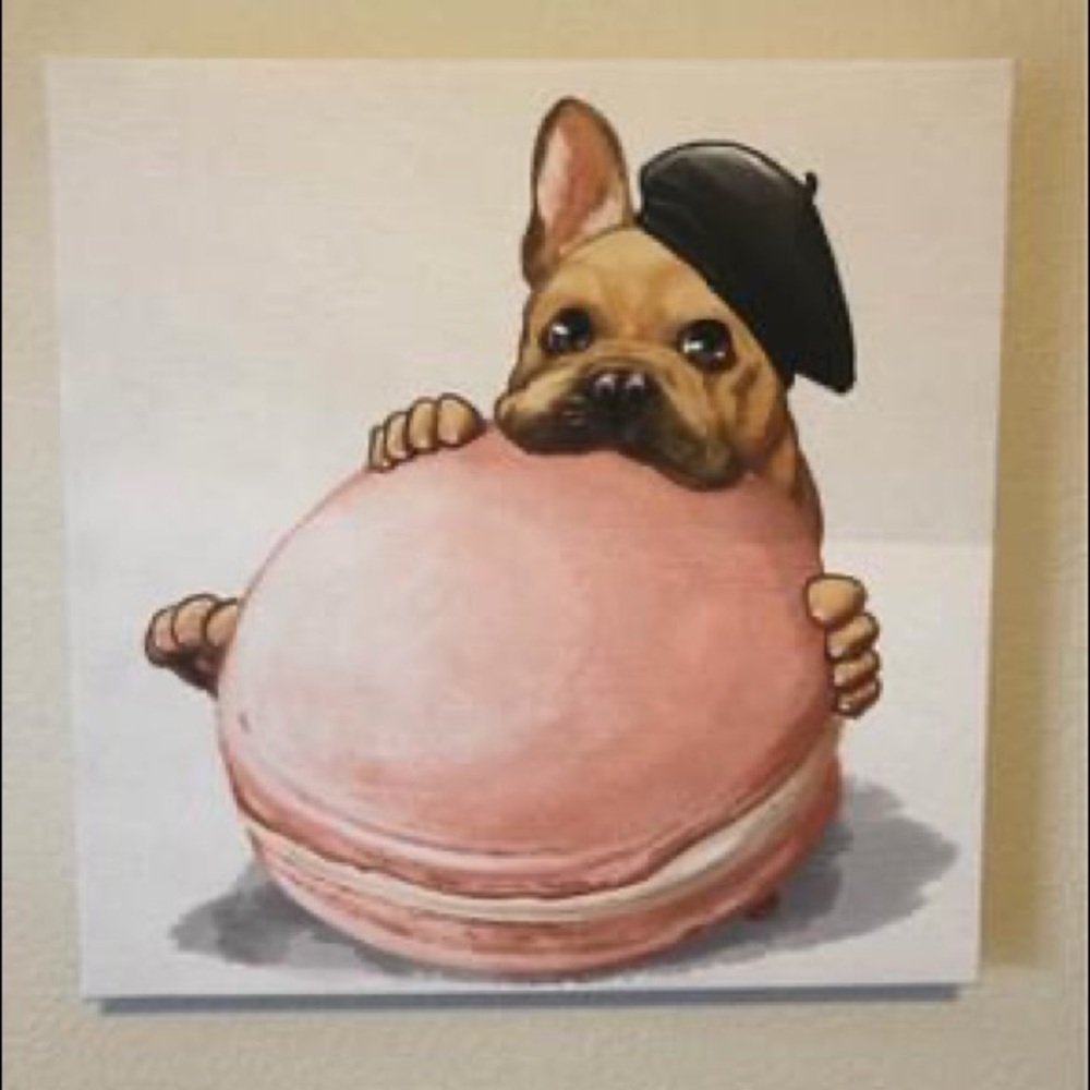 Canvas Wall Art Kids Room Cute Frenchie